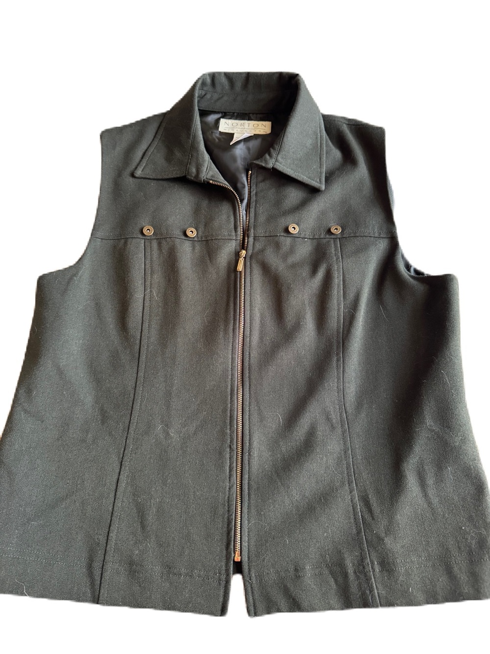 Norton McNaughton Black Zip-Front Vest